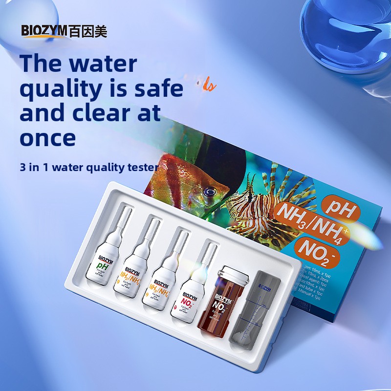 Aquarium Fish Quality - 바이오짐 수족관 테스트 키트 - 니트릴/PH/암모니아