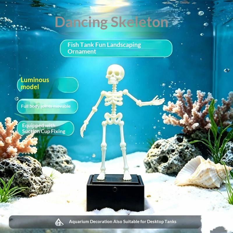 Aquarium Fish Youtube - 3D 프린팅 댄싱 스켈레톤 수족관 버블러,