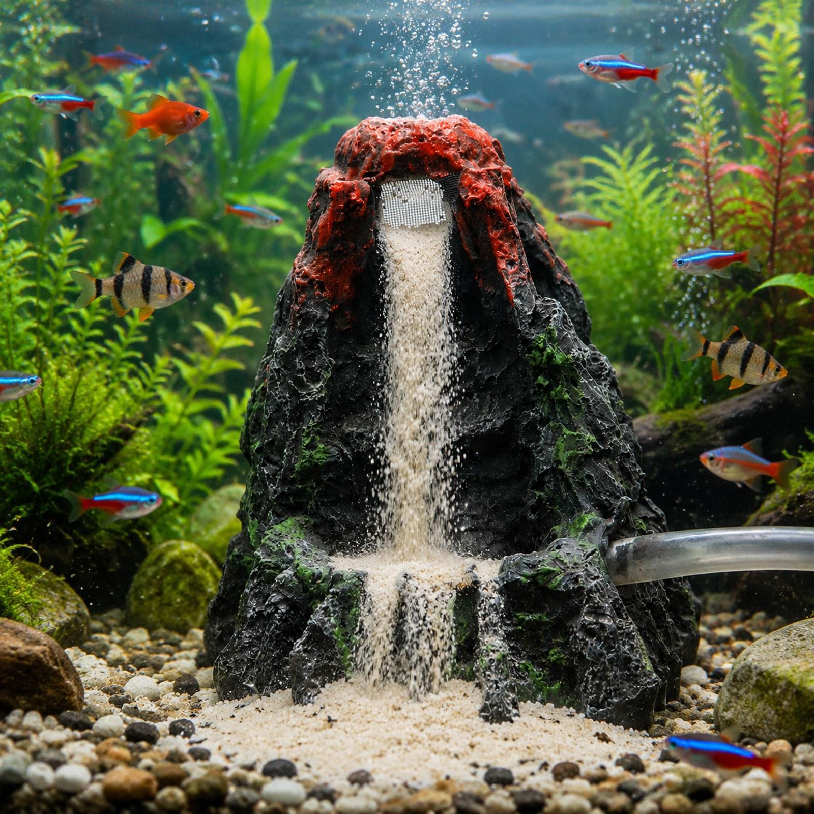 수족관 화산 장식 소품 소형 독특한 파티 선물 컬렉션  - Aquarium Fish Unique 리뷰 및 가격