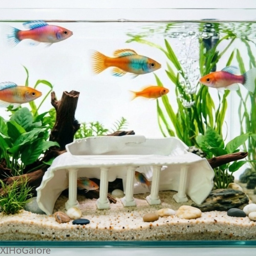 물고기 은신처 수족관 장식 로마 기둥 동굴 터널 관찰창 - Aquarium Fish Unique 리뷰 및 가격