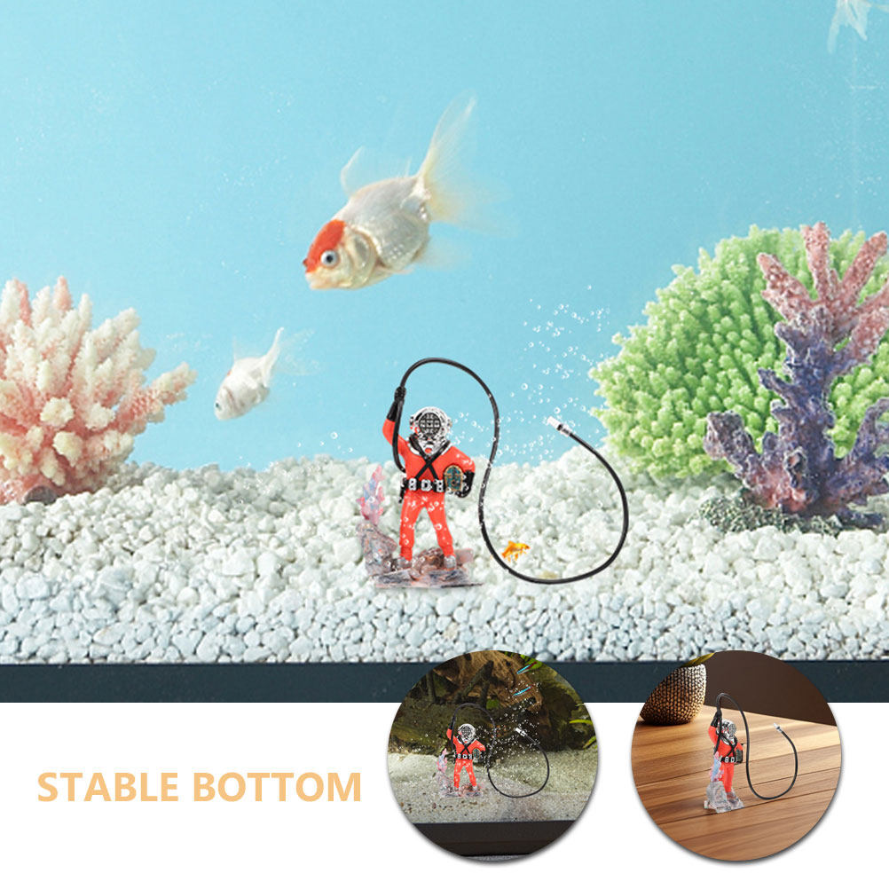 귀여운 작은 다이버 수족관 장식 에어 버블러 담수 어항 - Aquarium Fish Unique 리뷰 및 가격