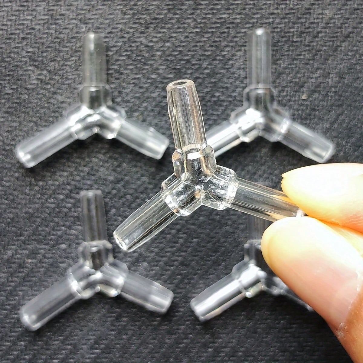 10개 4mm 투명 플라스틱 수족관 