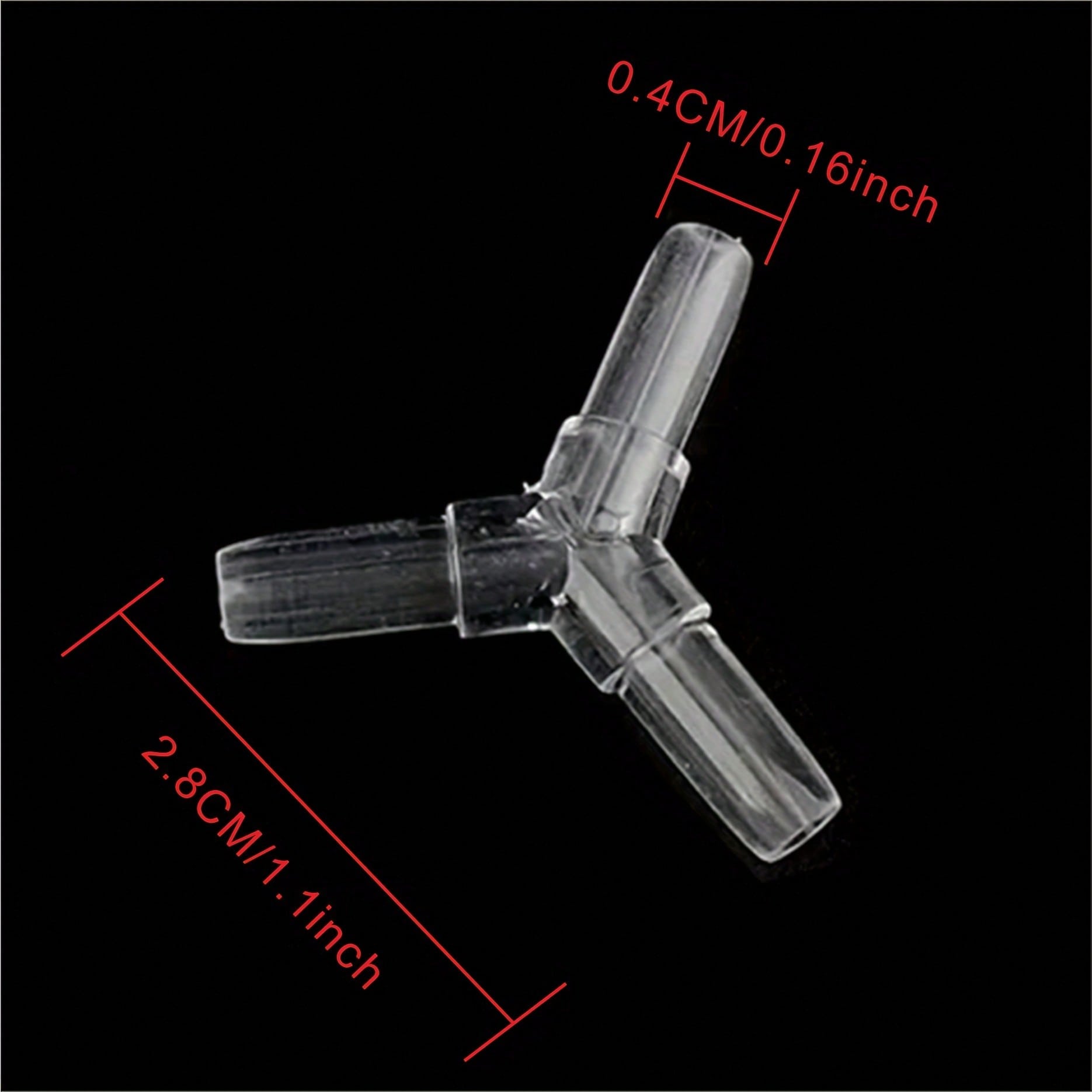 10개 4mm 투명 플라스틱 수족관 
