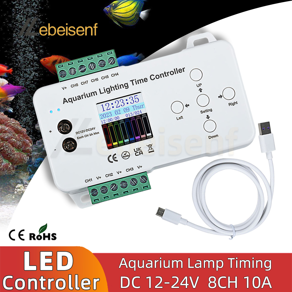 DC 12V/24V 8채널 프로그래밍 가능한 수족관 L - Aquarium Fish Common 리뷰 및 가격