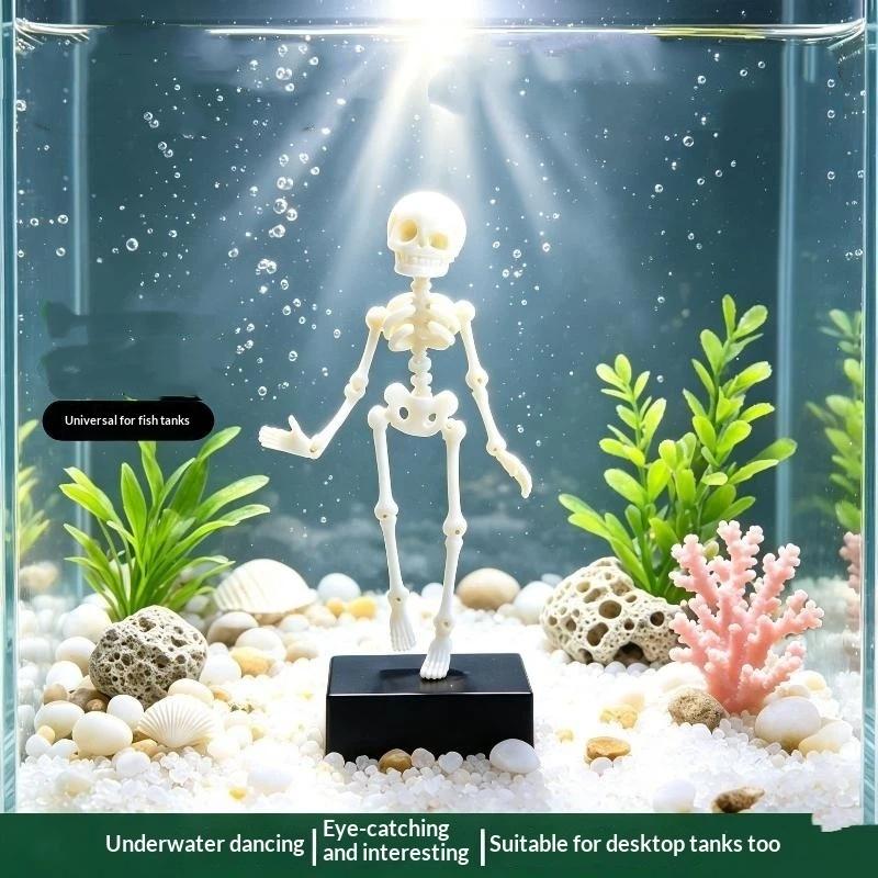3D 프린팅 댄싱 스켈레톤 수족관 버블러, 에어 튜브로 - Aquarium Fish Youtube 리뷰 및 가격
